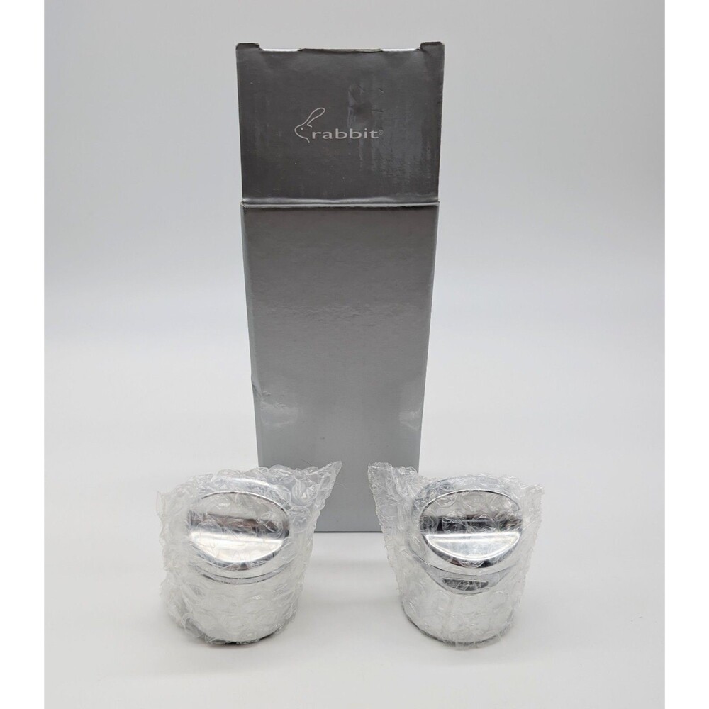 Set Of 2 Rabbit Champagne And Wine Sealers Preservers Silver Color